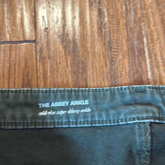 Ag Adriano Goldshmied the Abbey mid rise super skinny fit green jeans 30 - Picture 7 of 14